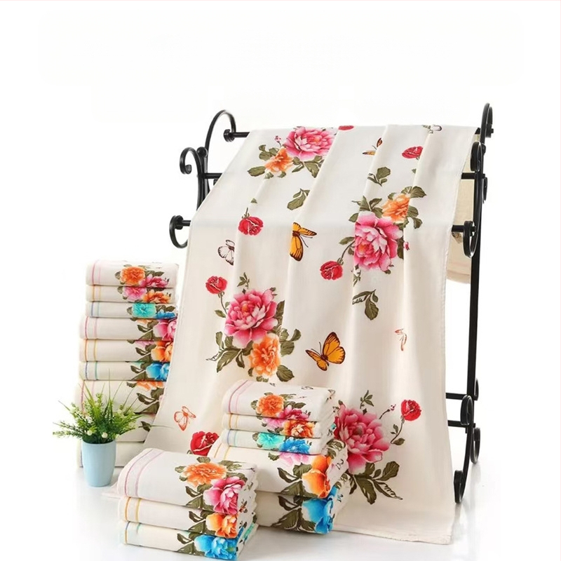 Bijūnų gėlių rankšluostis, vintažinis kiniško stiliaus gėlių sugeriamasis rankšluostis, dovana, siuvinėtas buitinis suaugusiųjų rankšluostis, didmeninė prekyba