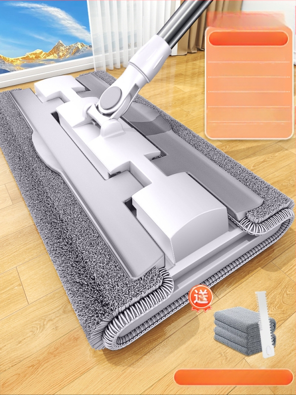 Naujo stiliaus buitinė šluostė su nuimama plokščia šluostės galvute, pakeičianti vieną šluostę, 2025 m. švari medinių grindų šluostė