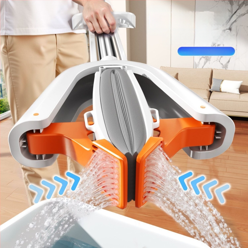 Νέα σφουγγαρίστρα σφουγγαρίσματος 2025 Νέο μοντέλο για οικιακή χρήση, καθαρισμός σε ένα βήμα, πλύσιμο χωρίς χέρια, πτυσσόμενη, απορροφητική σφουγγαρίστρα σφουγγαρίσματος