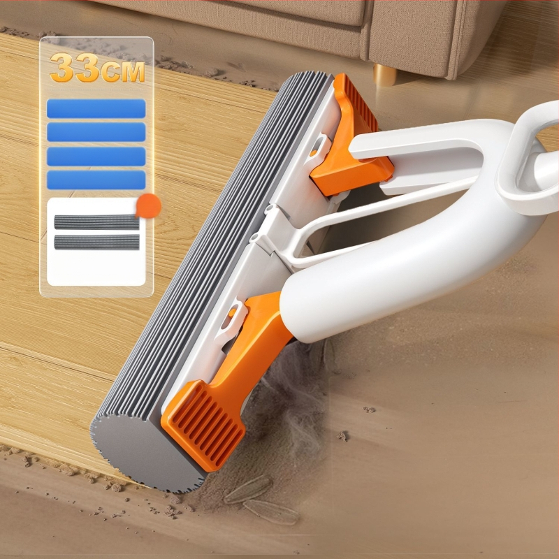 Νέα σφουγγαρίστρα σφουγγαρίσματος 2025 Νέο μοντέλο για οικιακή χρήση, καθαρισμός σε ένα βήμα, πλύσιμο χωρίς χέρια, πτυσσόμενη, απορροφητική σφουγγαρίστρα σφουγγαρίσματος