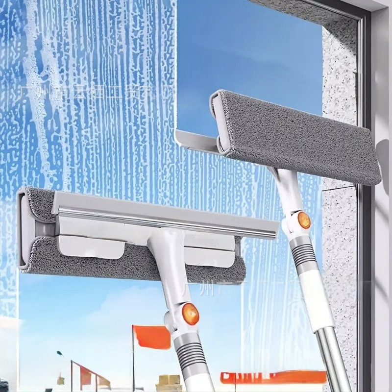 Σκουπίστε γυάλινα αντικείμενα οικιακής χρήσης Τηλεσκοπική ράβδος διπλής όψης Σκουπίστε γυαλί Καθαρισμός υαλοκαθαριστήρα ψηλού παραθύρου Ειδικό εργαλείο καθαρισμού