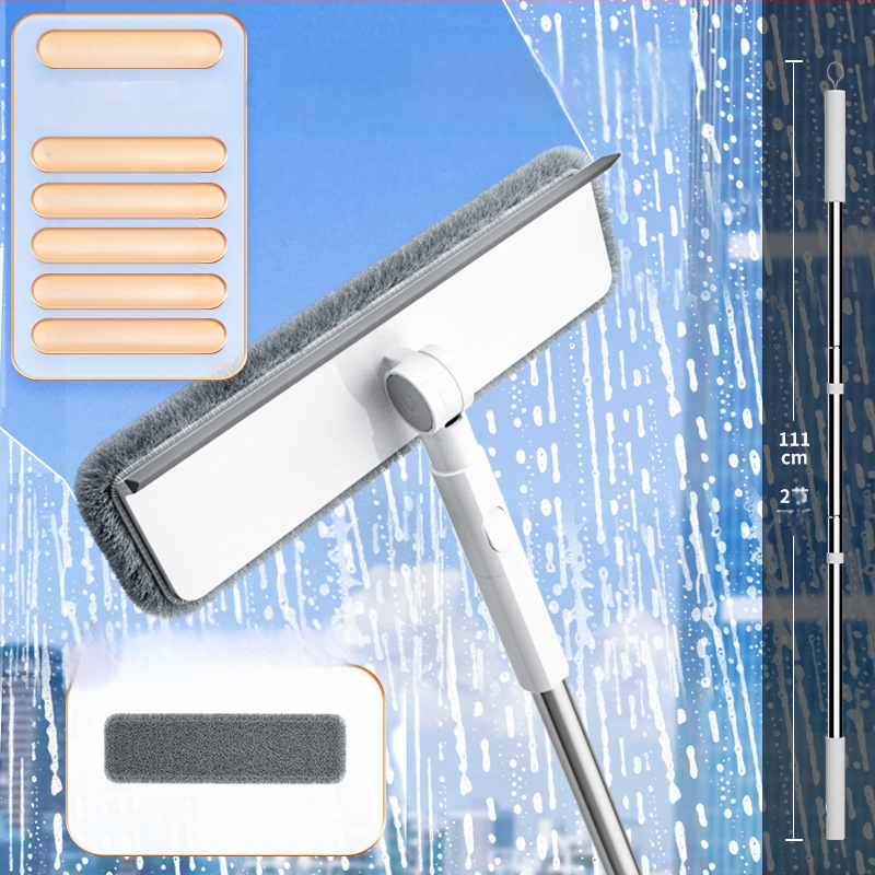 Διασυνοριακό οικιακό εργαλείο για τον καθαρισμό εξωτερικών παραθύρων πολυώροφων κτιρίων με ψεκασμό νερού και ενσωματωμένη ξύστρα, συσκευή καθαρισμού τζαμιών διπλής όψης με ισχυρή αναρρόφηση