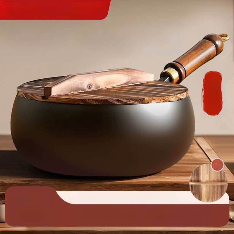 Autentiška tradicinė Zhangqiu rankų darbo didelė keptuvė su nepridegančia danga, rankų darbo keptuvė, pieno puodas, virimo puodas