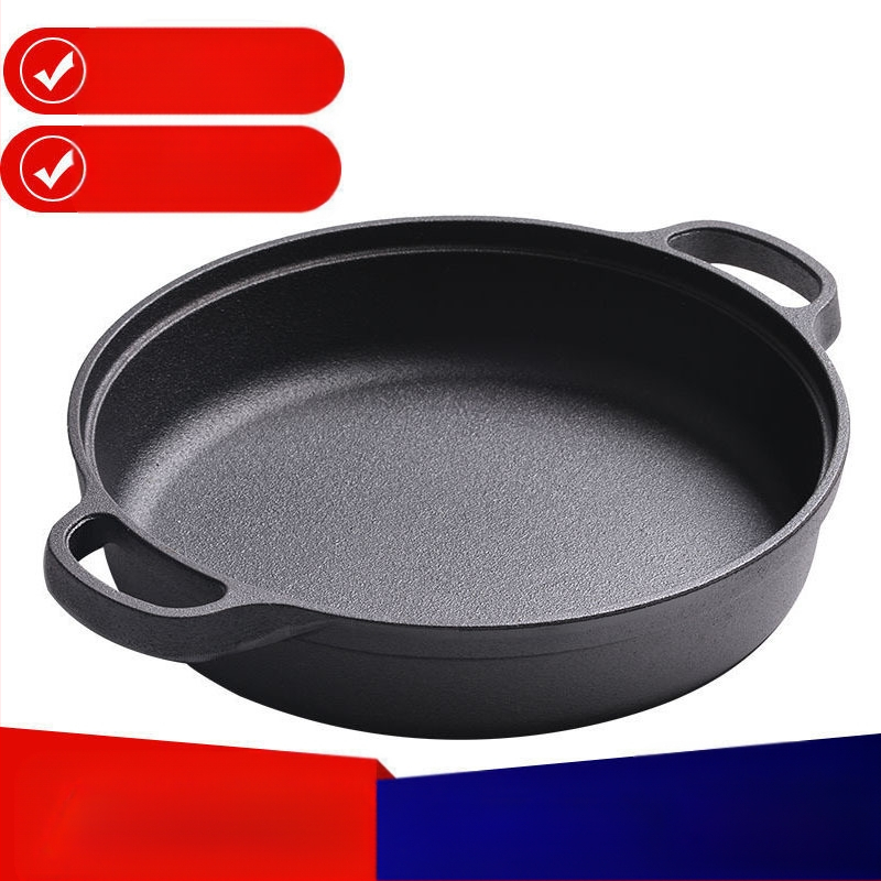 Ketaus keptuvė, sustorinta ketaus keptuvė, geležinė keptuvė, speciali dujinė viryklė indukcinei viryklei, tinkanti senamadiškoms buitinėms nepridegančioms keptuvėms