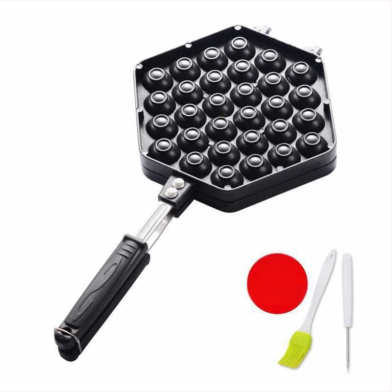 Komercinė torto formos grynoji raudona pasta besišypsančio veido kiaušinių dujinė kepimo skarda kiaušinių gaminimo aparatas buitinis Honkongo stiliaus kiaušinių gaminimo aparatas