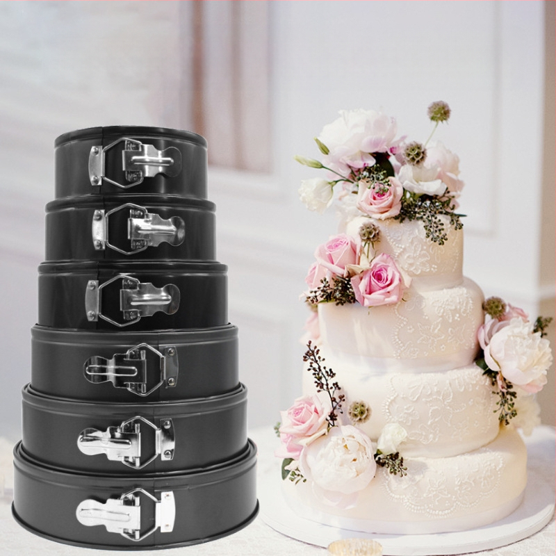 Tapadásmentes kerek csat élő aljú forma zár csat tortaforma mousse méhsejt robbanás szénacél sütőlap sütőeszköz