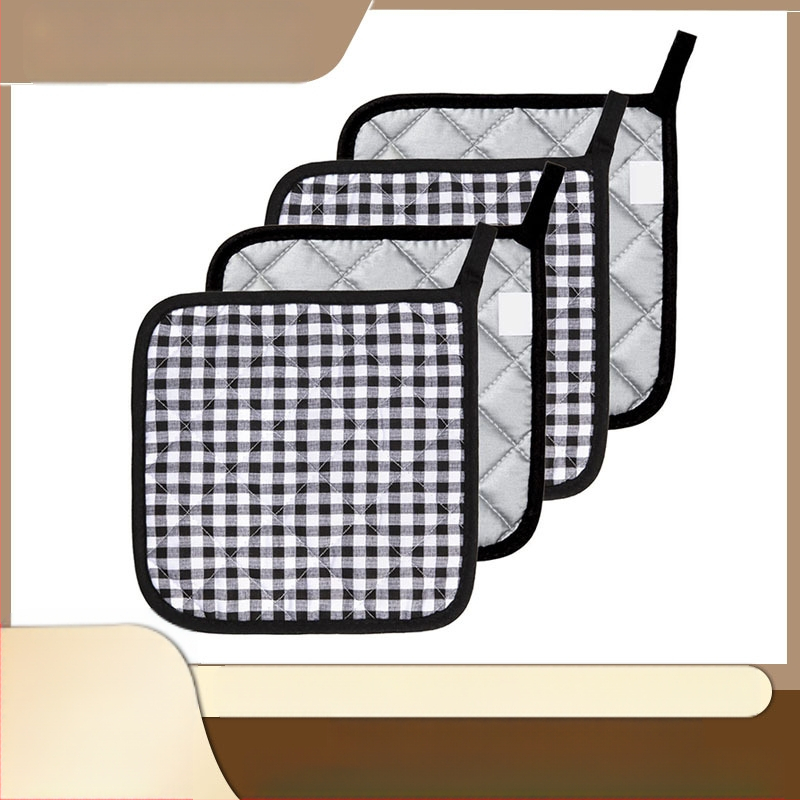 Amazon Plaid Изолационна подложка, устойчива на висока температура, ръкавици за микровълнова фурна, ръкавици за домашна кухня, ръкавици за печене на едро