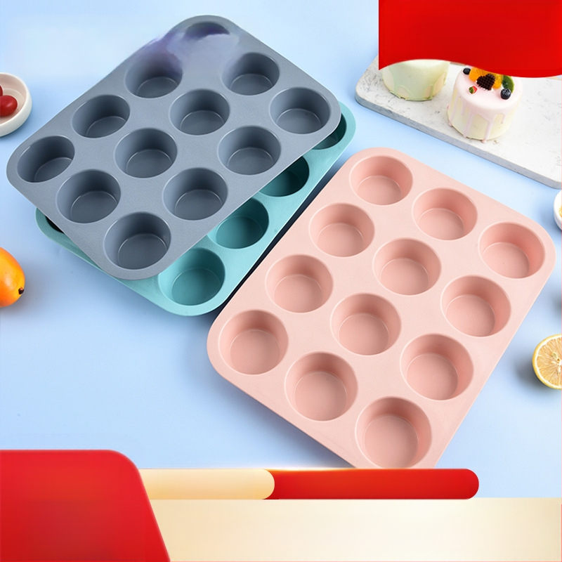 165 g-os szilikon 12 db-os cupcake forma, élelmiszeripari minőségű, magas hőmérsékletnek ellenálló, könnyen tisztítható, sütőeszköz, háztartási sütőtálca forma