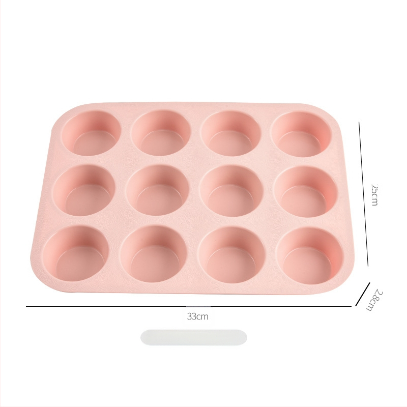 165 g-os szilikon 12 db-os cupcake forma, élelmiszeripari minőségű, magas hőmérsékletnek ellenálló, könnyen tisztítható, sütőeszköz, háztartási sütőtálca forma