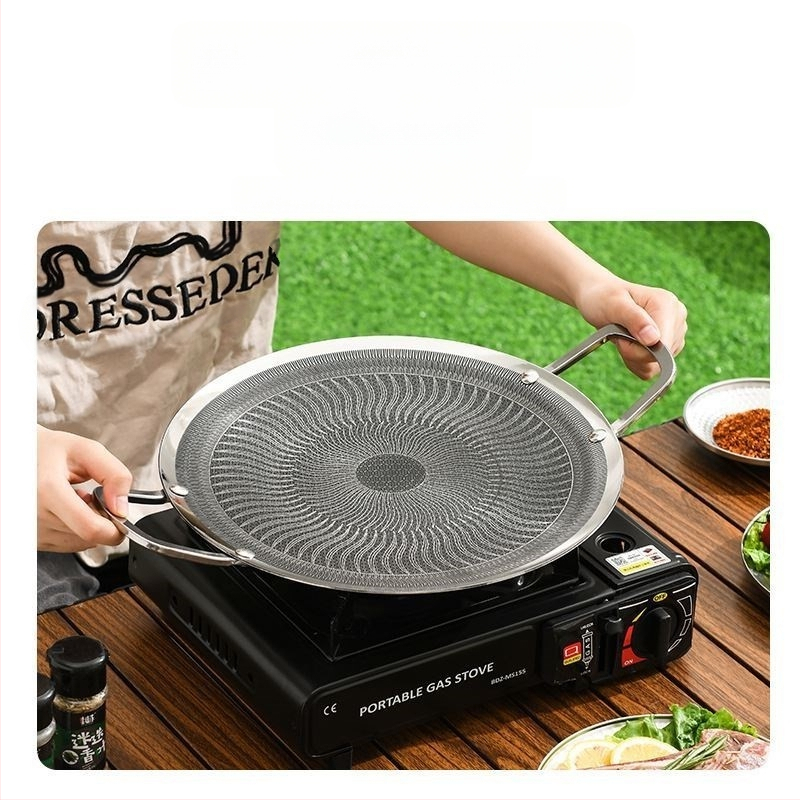 Gaasipliit, roostevabast terasest grillplaat, avatud leegiga grillplaat, 316L mittenakkuva kattega pann, 316L küpsetusplaat, kasutajale tasuta saatmine