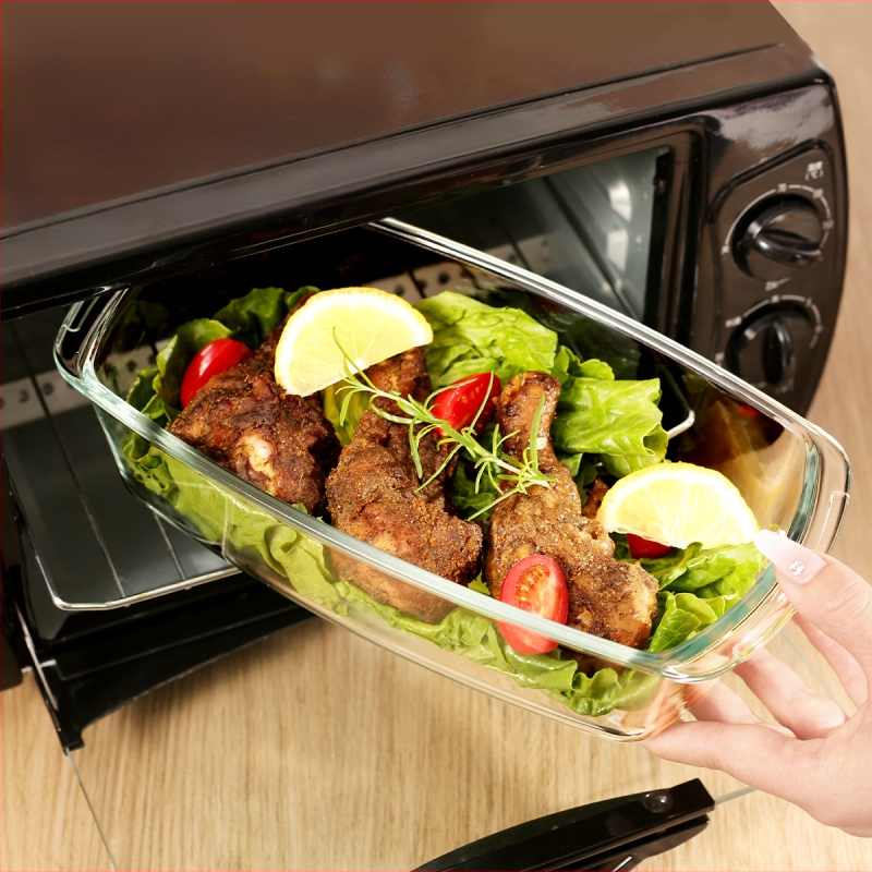 Ορθογώνιο ψωμί τοστ για ελαφρύ τυρί κέικ Mold County με τυρί γιαούρτι, ειδικό ταψί ψησίματος από ανθεκτικό στη θερμότητα γυαλί