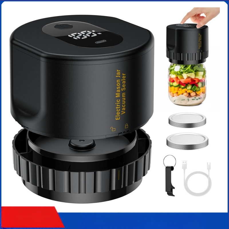 Трансгранична машина за вакуумно запечатване на буркани Mason, консервирана храна, електрическа машина за вакуумно запечатване Mason, домакински уплътнител Mason