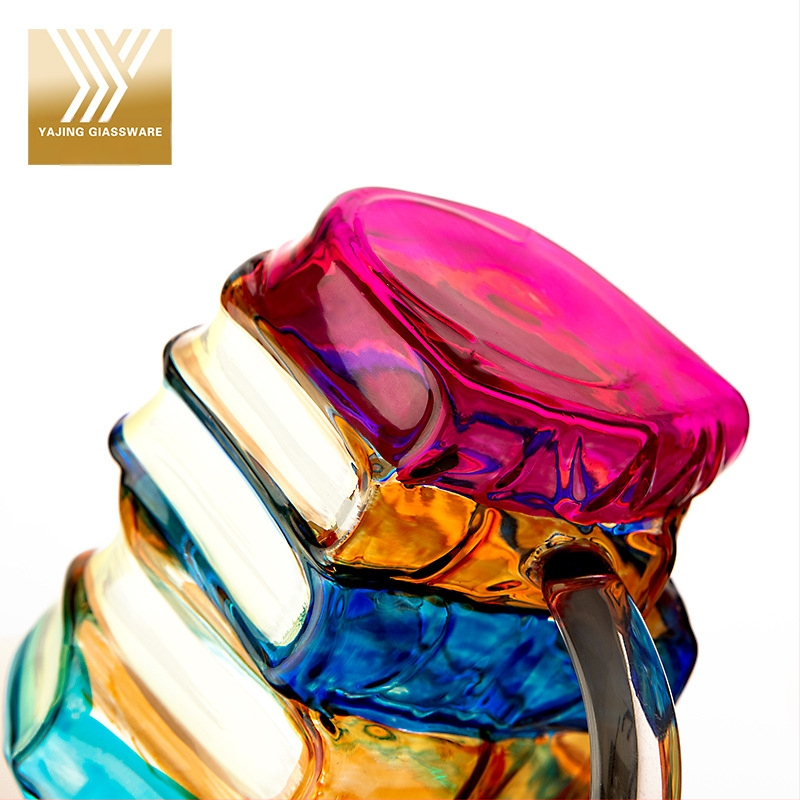 Piiriülene uus ja populaarne majapidamises kasutatav uudne kohvitass, kõrge borosilikaatklaasist tass, käsitsi maalitud virnastatud raamatukruus