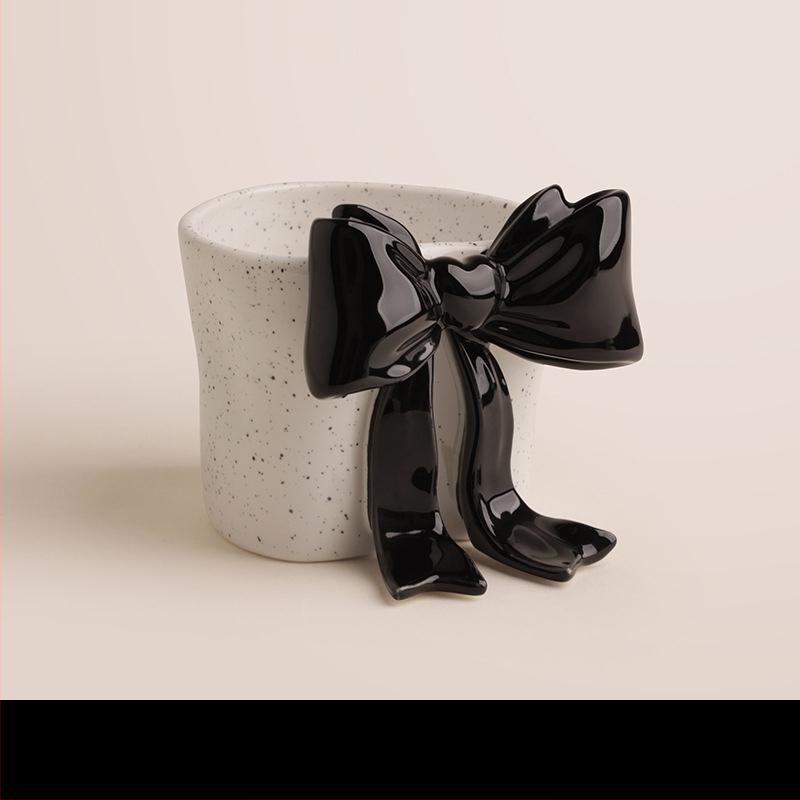 Behanmei Bow keraamiline tass loominguline sissepääs luksuslik nišikohviku kontoritarbed sissekolimise sünnipäeva kingitus