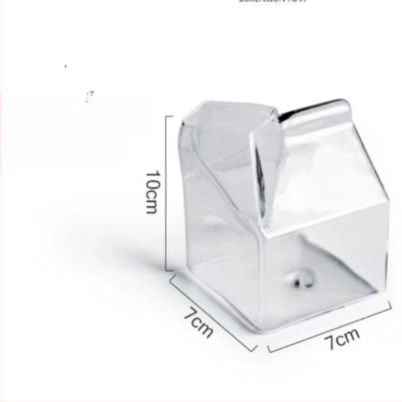 Kreatív, nagyméretű, tejesdobozos üveg japán négyzet alakú, hőálló reggelizőpohár gyümölcslé robbanások