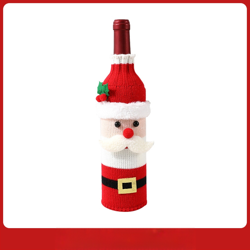 Határokon átnyúló újévi borosüveg-készlet pezsgős vörösbor kreatív borkészlet szállodai asztalra étterem ünnepi dekorációs kellékek