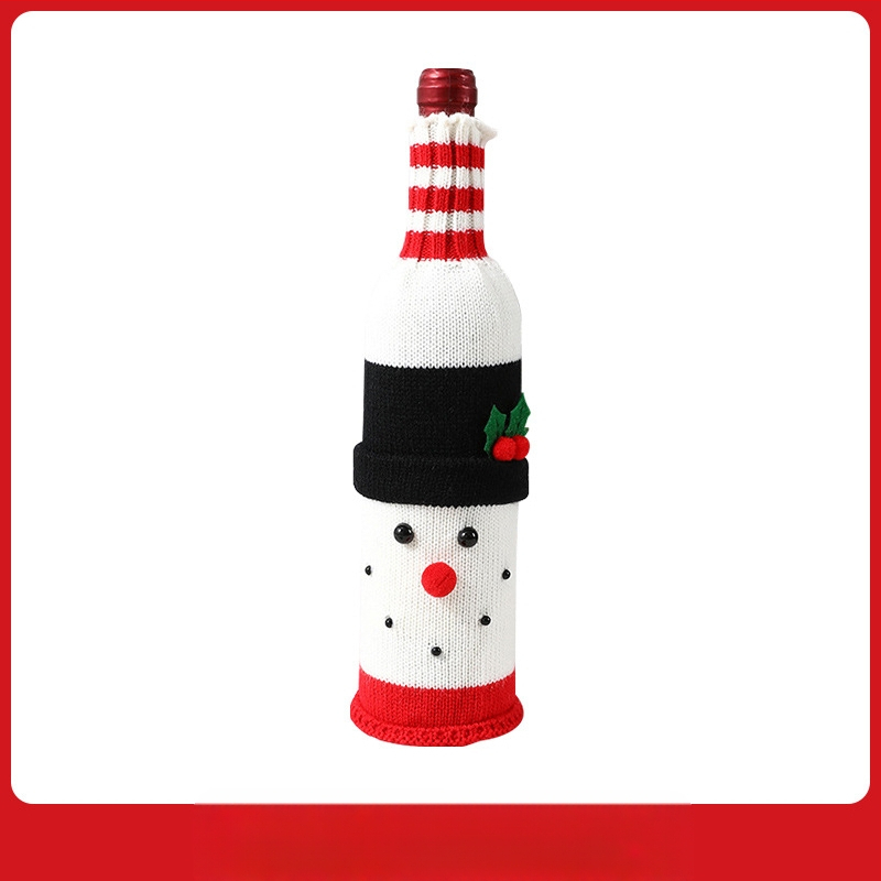 Határokon átnyúló újévi borosüveg-készlet pezsgős vörösbor kreatív borkészlet szállodai asztalra étterem ünnepi dekorációs kellékek