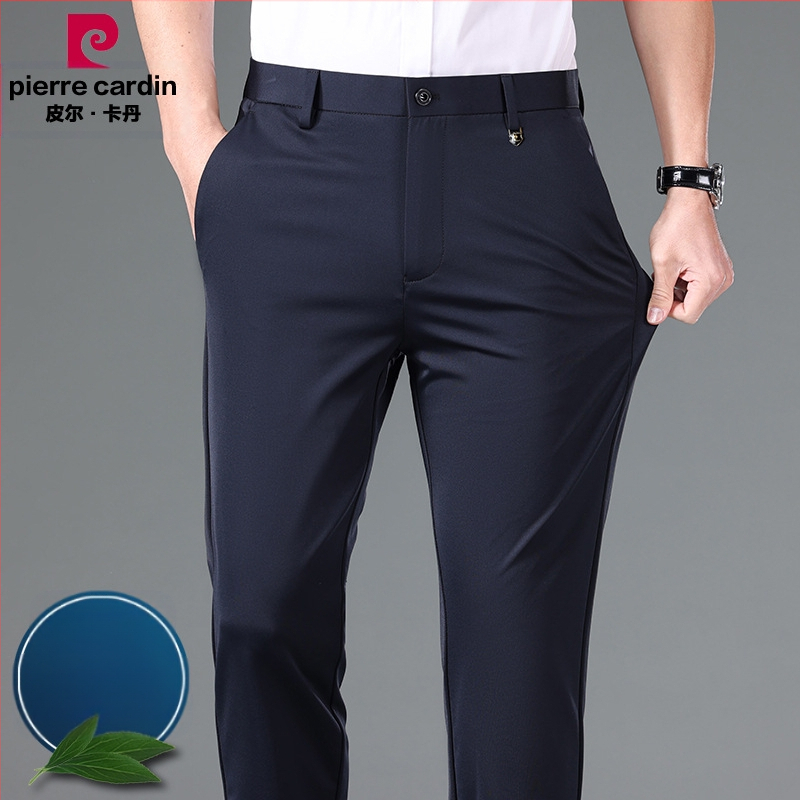 Pierre Cardin luxus eperfa selyemnadrág, nyári jégselyem vékony nadrág, laza, egyenes szabású férfi nadrág, üzleti lezser nadrág
