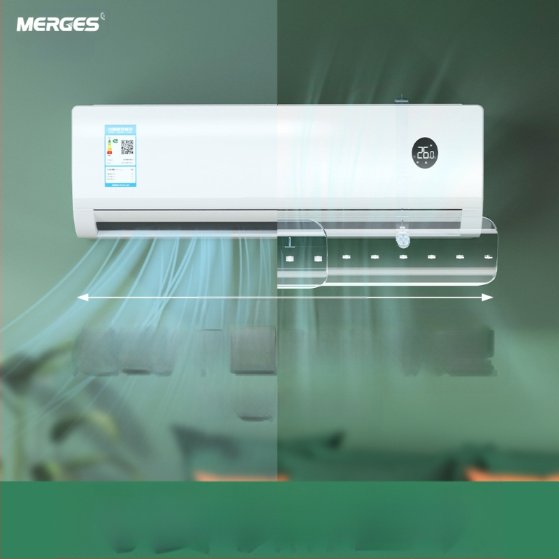 Permatomas oro kondicionieriaus vėjo deflektorius be montavimo, ištraukiamas, prie sienos montuojamas oro kondicionieriaus vėjo skydas nuo tiesioginio oro pūtimo, vėjo deflektorius