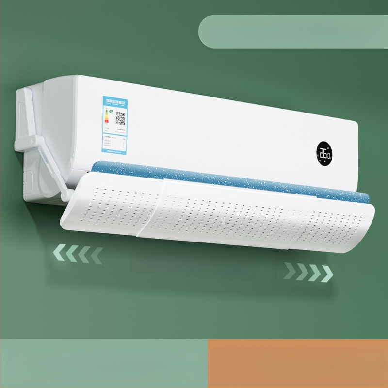 Permatomas oro kondicionieriaus vėjo deflektorius be montavimo, ištraukiamas, prie sienos montuojamas oro kondicionieriaus vėjo skydas nuo tiesioginio oro pūtimo, vėjo deflektorius