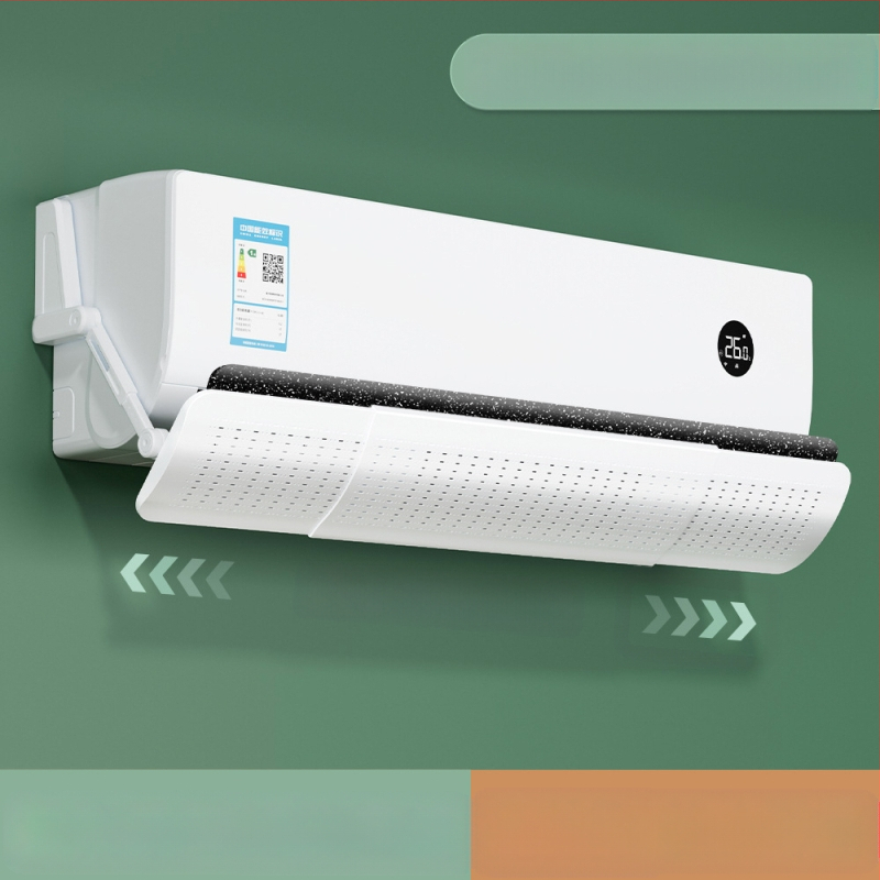 Permatomas oro kondicionieriaus vėjo deflektorius be montavimo, ištraukiamas, prie sienos montuojamas oro kondicionieriaus vėjo skydas nuo tiesioginio oro pūtimo, vėjo deflektorius