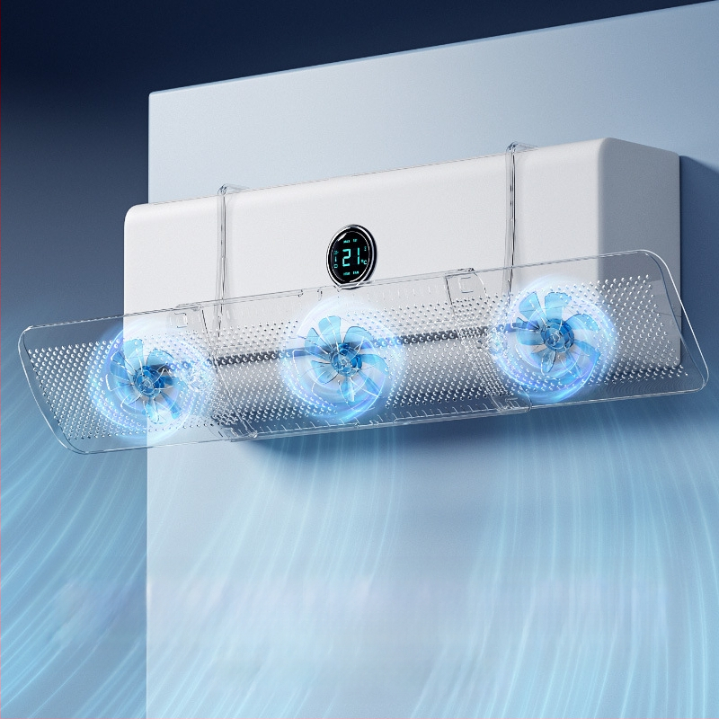 Oro kondicionieriaus priekinis stiklas be perforavimo pakabinamo anti-tiesioginio pūtimo oro deflektoriaus buitinis sieninis oro kondicionieriaus oro išleidimo angos deflektorius didmeninė prekyba