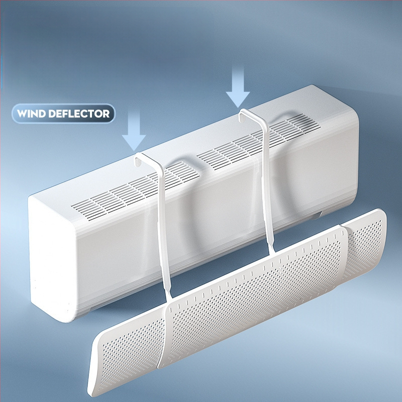 Oro kondicionieriaus priekinis stiklas, apsaugantis nuo tiesioginio oro pūtimo, nemodifikuojamas oro kondicionieriaus oro išleidimo angos deflektorius, vėjo deflektorius, prie sienos tvirtinamas universalus deflektorius, didmeninė prekyba