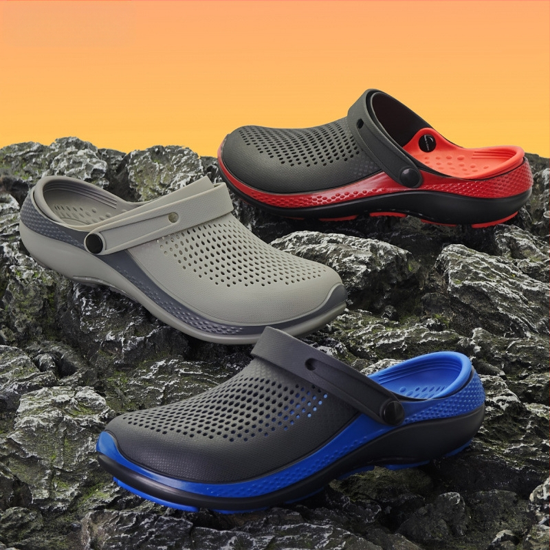 Férfi divatos, lélegző, EVA anyagú klumpa, csúszásgátló, tartós, lyukas, határokon átnyúló