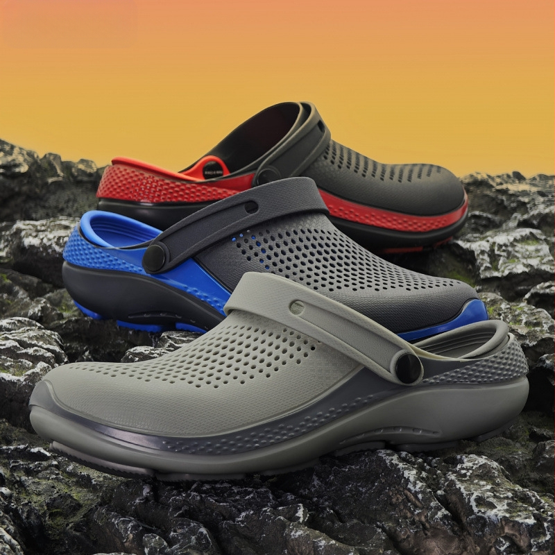 Férfi divatos, lélegző, EVA anyagú klumpa, csúszásgátló, tartós, lyukas, határokon átnyúló