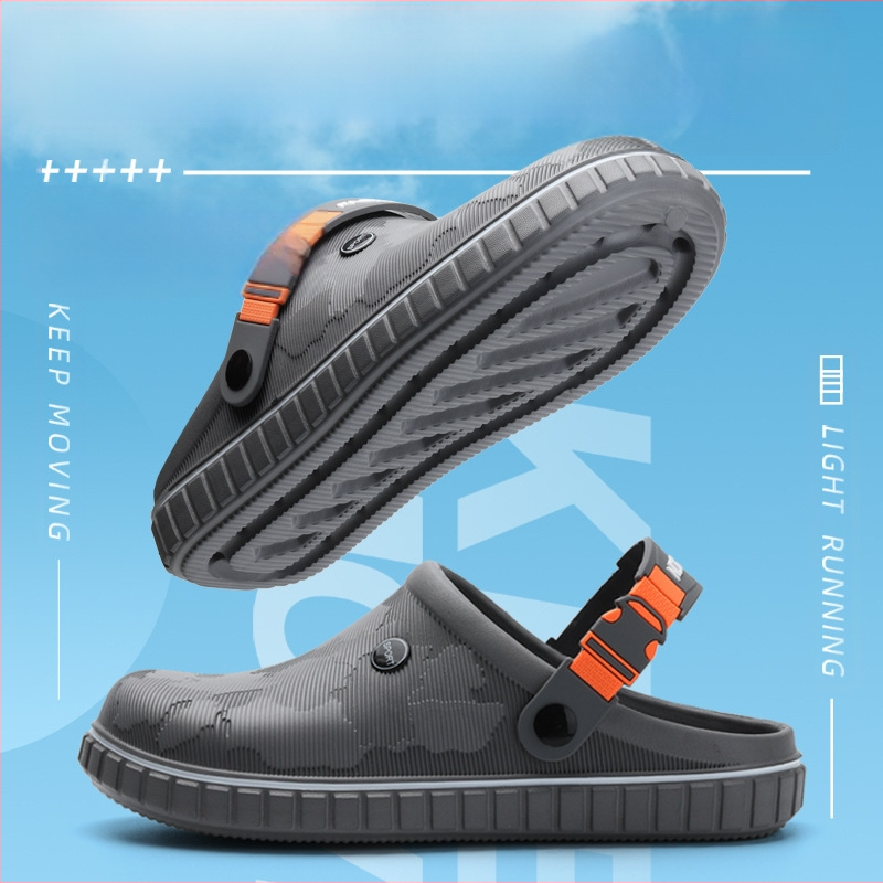 Vietnami papucsok, nyári, új, férfi alkalmi strandszandálok, kényelmes, csúszásmentes, két viseletű, lyuk nélküli orrú klumpa férfiaknak