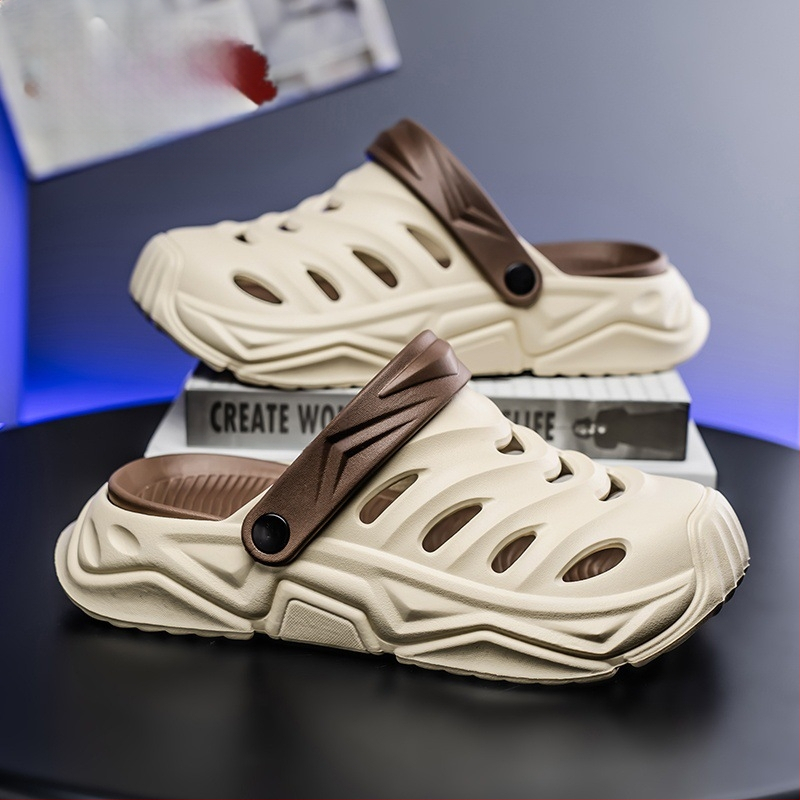 Cross-Border krokodilcipő, férfi nyári felsőruházat, csúszásmentes, 2025-ös új stílusú strandszandál, férfi koreai stílusú gyártó, nagykereskedelem