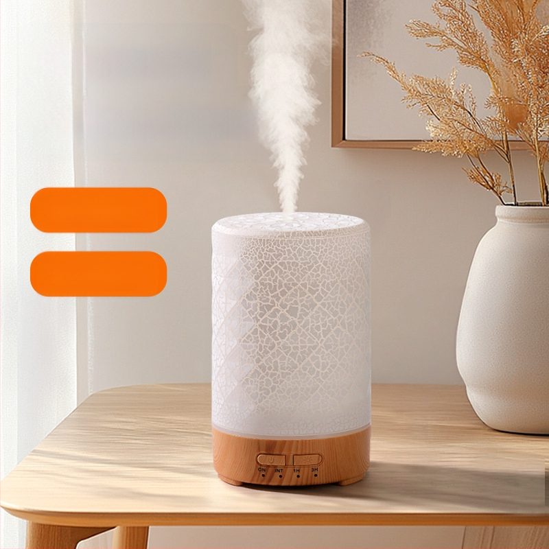 Színes faerezetes repedés ultrahangos párásító asztali usb háztartási nagy kapacitású hálószobai kis asztali lámpa aromaterápiás gép