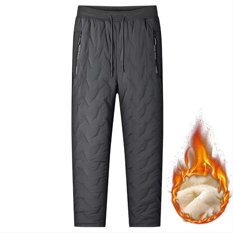 Északkeleti gyapjúbélésű pamut nadrág Férfi plus size laza bárány bársony vastagított nadrág Sport alkalmi láb szélálló nadrág