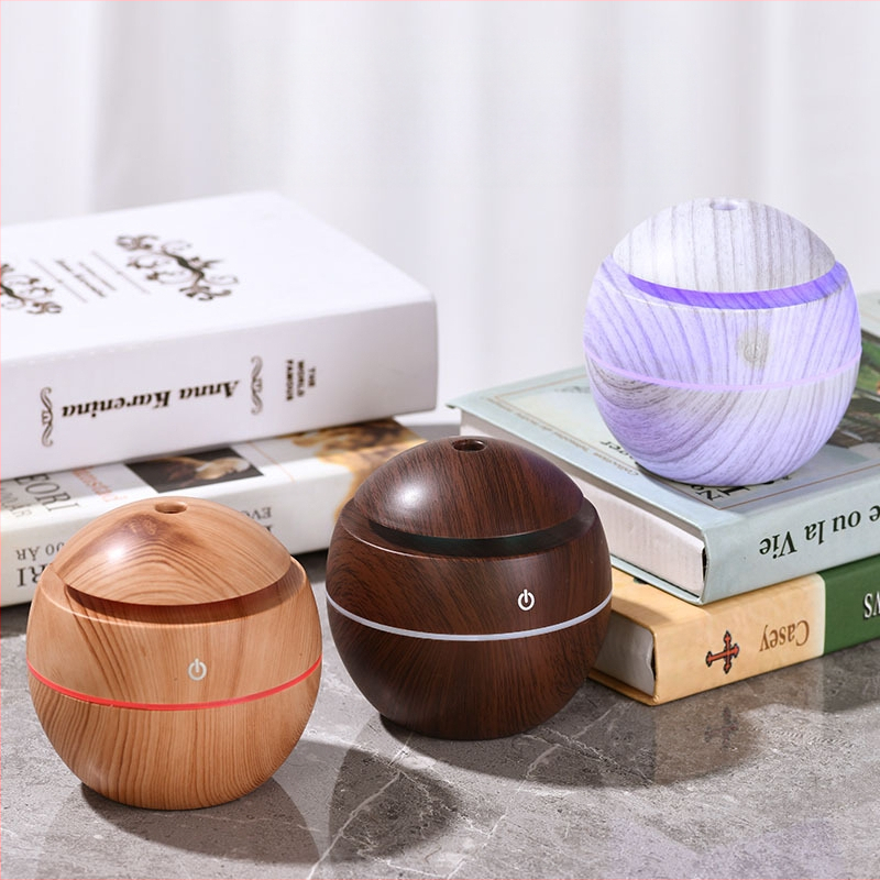 Kreatív golyós usb mini árnyékolók fehér fa gomba párásító színes hangulatfény néma aromaterápia otthon