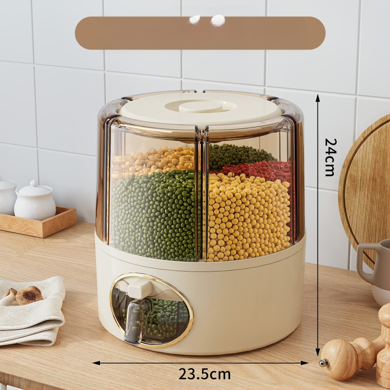 Buitinis grūdų laikymo ryžių kibiras, sandarus buitinis, vabzdžiams atsparus, drėgmei atsparus laikymo dėžės klasifikuotas grotelių besisukantis laikymo kibiras