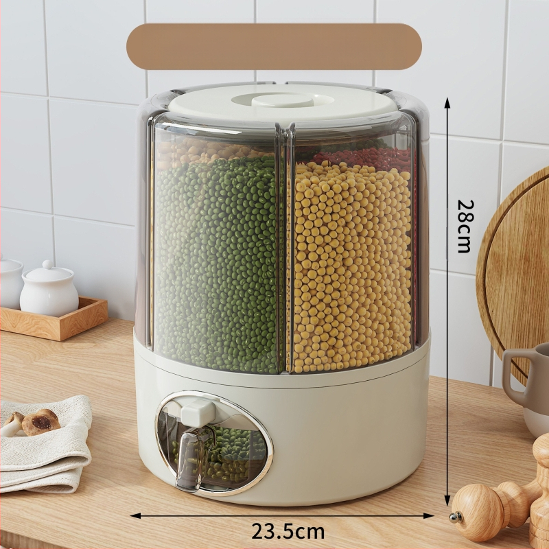 Buitinis grūdų laikymo ryžių kibiras, sandarus buitinis, vabzdžiams atsparus, drėgmei atsparus laikymo dėžės klasifikuotas grotelių besisukantis laikymo kibiras