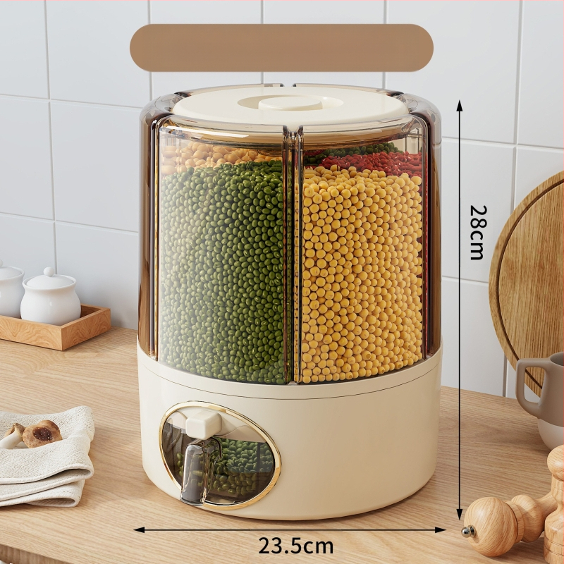 Buitinis grūdų laikymo ryžių kibiras, sandarus buitinis, vabzdžiams atsparus, drėgmei atsparus laikymo dėžės klasifikuotas grotelių besisukantis laikymo kibiras