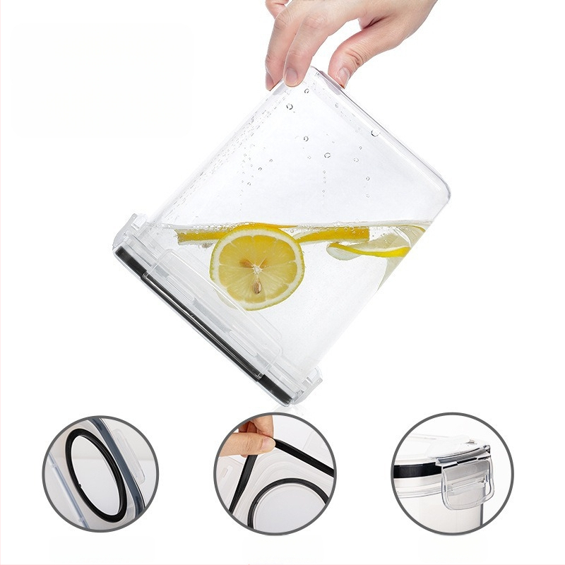 2,5-liitrine köögis säilitamise purk, suletud niiskuskindel riisikonteiner, teravilja PP neljaosaline komplekt, niiskuskindel ja putukakindel