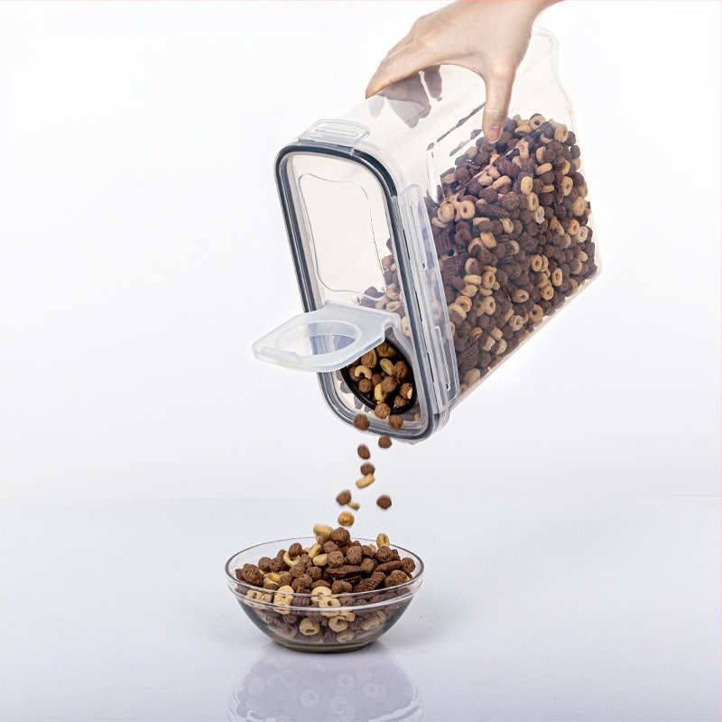 2,5-liitrine köögis säilitamise purk, suletud niiskuskindel riisikonteiner, teravilja PP neljaosaline komplekt, niiskuskindel ja putukakindel