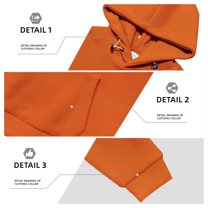 2025 Amazon európai és amerikai férfi divat kapucnis polár polár kapucnis vastagított alkalmi sport határokon átnyúló hímzett pulóver