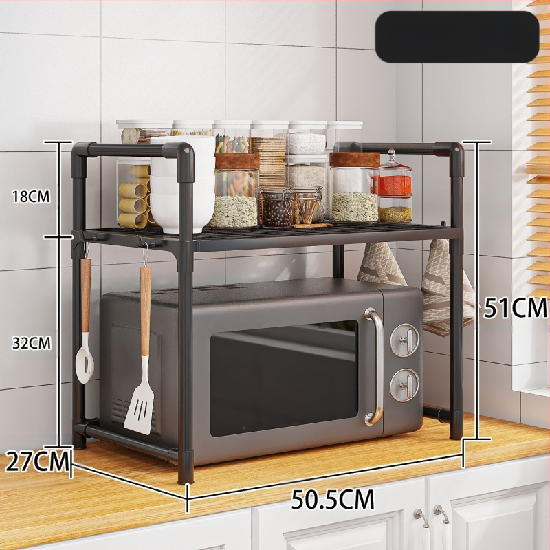 Двуслойна кухня с парапет, кука за подправки, стойка за микровълнова фурна, разширена, удебелена стойка за съхранение на машина за хляб