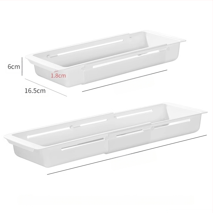 Konyhai fiókos rekesz, visszahúzható doboz, visszahúzható függő válaszfal-szervező doboz, evőpálcika, kanál, kozmetikumok, irodai tárolóállvány