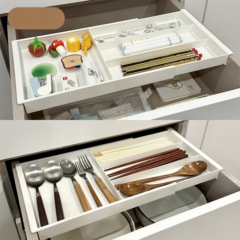 Konyhai fiókos rekesz, visszahúzható doboz, visszahúzható függő válaszfal-szervező doboz, evőpálcika, kanál, kozmetikumok, irodai tárolóállvány