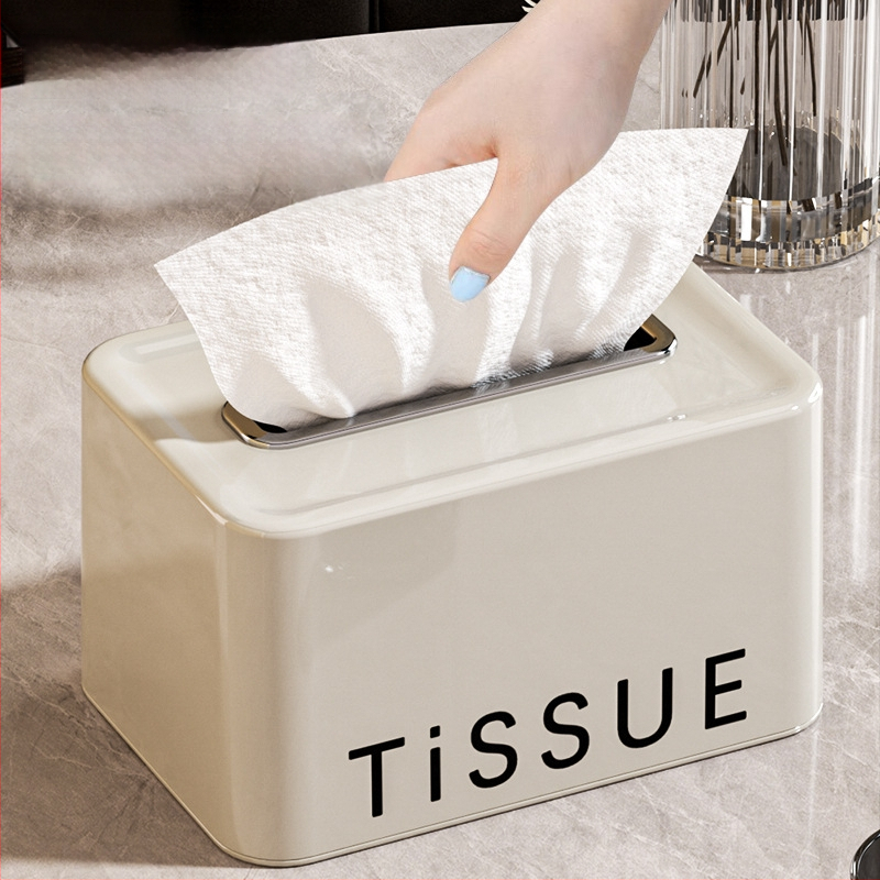 „Ins Style“ spyruoklinė servetėlių dėžutė svetainei, miegamajam, sustiprinta sustorinta, apsauganti nuo kritimo servetėlių dėžutė, lengva, prabangi, paprasto stiliaus, ištraukimo popierinė dėžutė