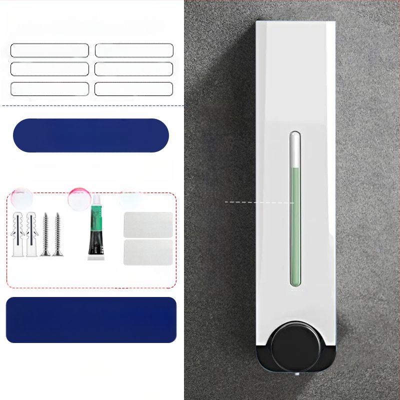 Διανομέας σαπουνιού κουζίνας-μπάνιου χωρίς νύχια, επιτοίχιος διανομέας σαπουνιού χεριών, αφρόλουτρου, σαμπουάν, πρέσας σαπουνιού