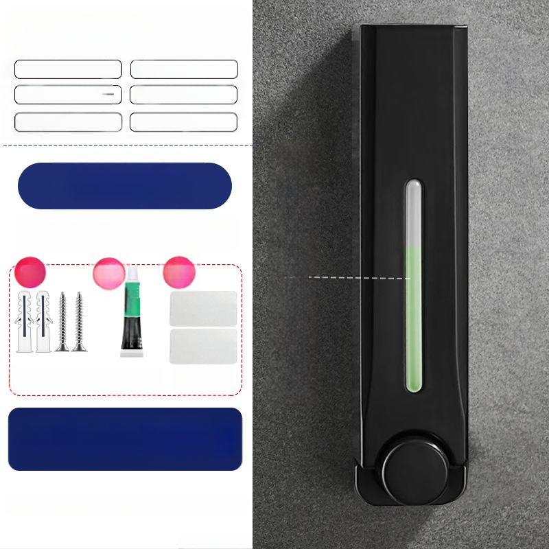 Διανομέας σαπουνιού κουζίνας-μπάνιου χωρίς νύχια, επιτοίχιος διανομέας σαπουνιού χεριών, αφρόλουτρου, σαμπουάν, πρέσας σαπουνιού