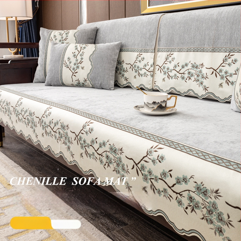 2024 Népszerű új kanapépárna Chenille Light luxus csúszásmentes párna, mindenhez illő, négy évszakos univerzális kanapéhuzat