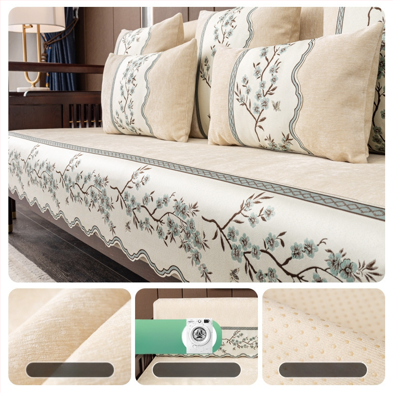 2024 Népszerű új kanapépárna Chenille Light luxus csúszásmentes párna, mindenhez illő, négy évszakos univerzális kanapéhuzat