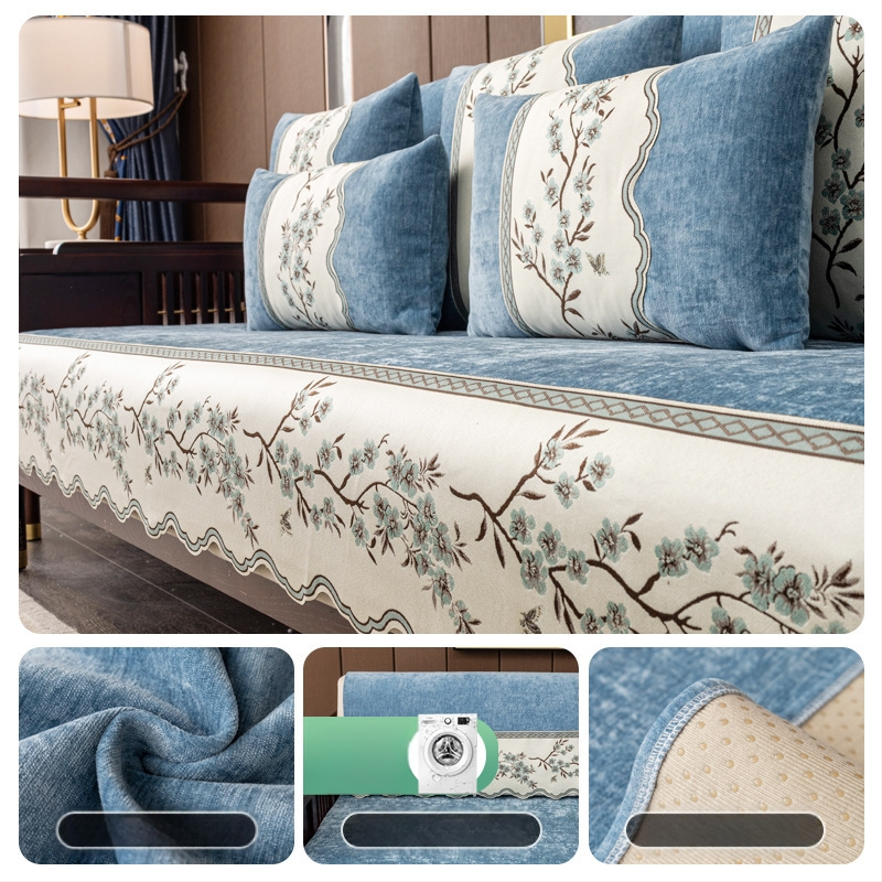 2024 Népszerű új kanapépárna Chenille Light luxus csúszásmentes párna, mindenhez illő, négy évszakos univerzális kanapéhuzat