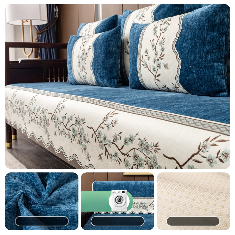 2024 Népszerű új kanapépárna Chenille Light luxus csúszásmentes párna, mindenhez illő, négy évszakos univerzális kanapéhuzat